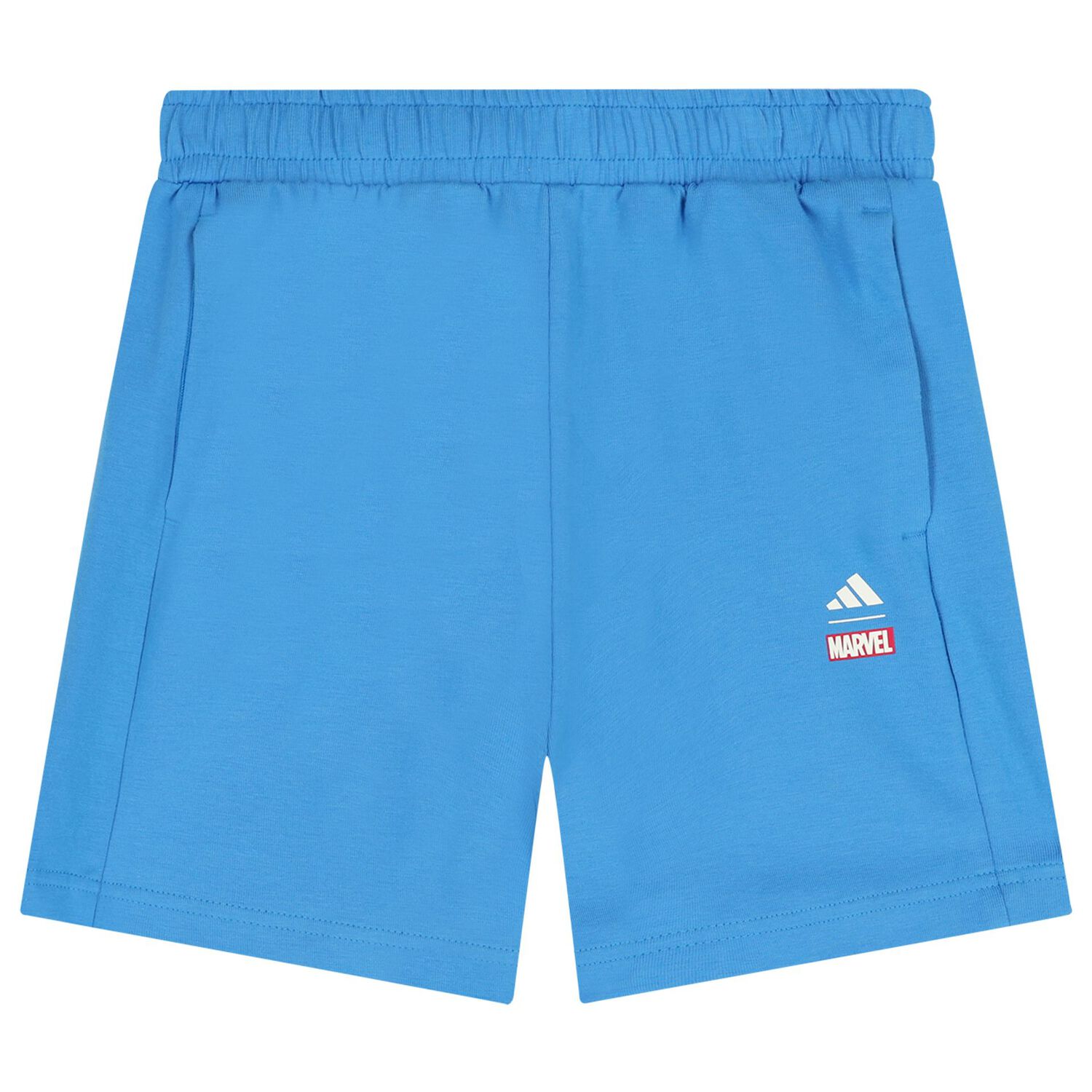 Boys Ivory & Blue Marvel Shorts Set, 1, hi-res