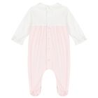 Baby Girls White & Pink Babygrows ( 2-Pack ), 2, hi-res