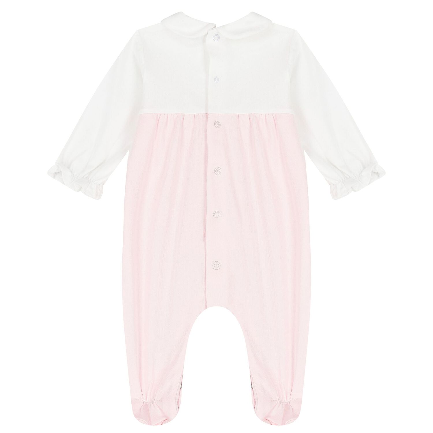 Baby Girls White & Pink Babygrows ( 2-Pack ), 2, hi-res