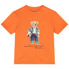 Baby Boys Orange & Navy Blue Shorts Set, 1, hi-res