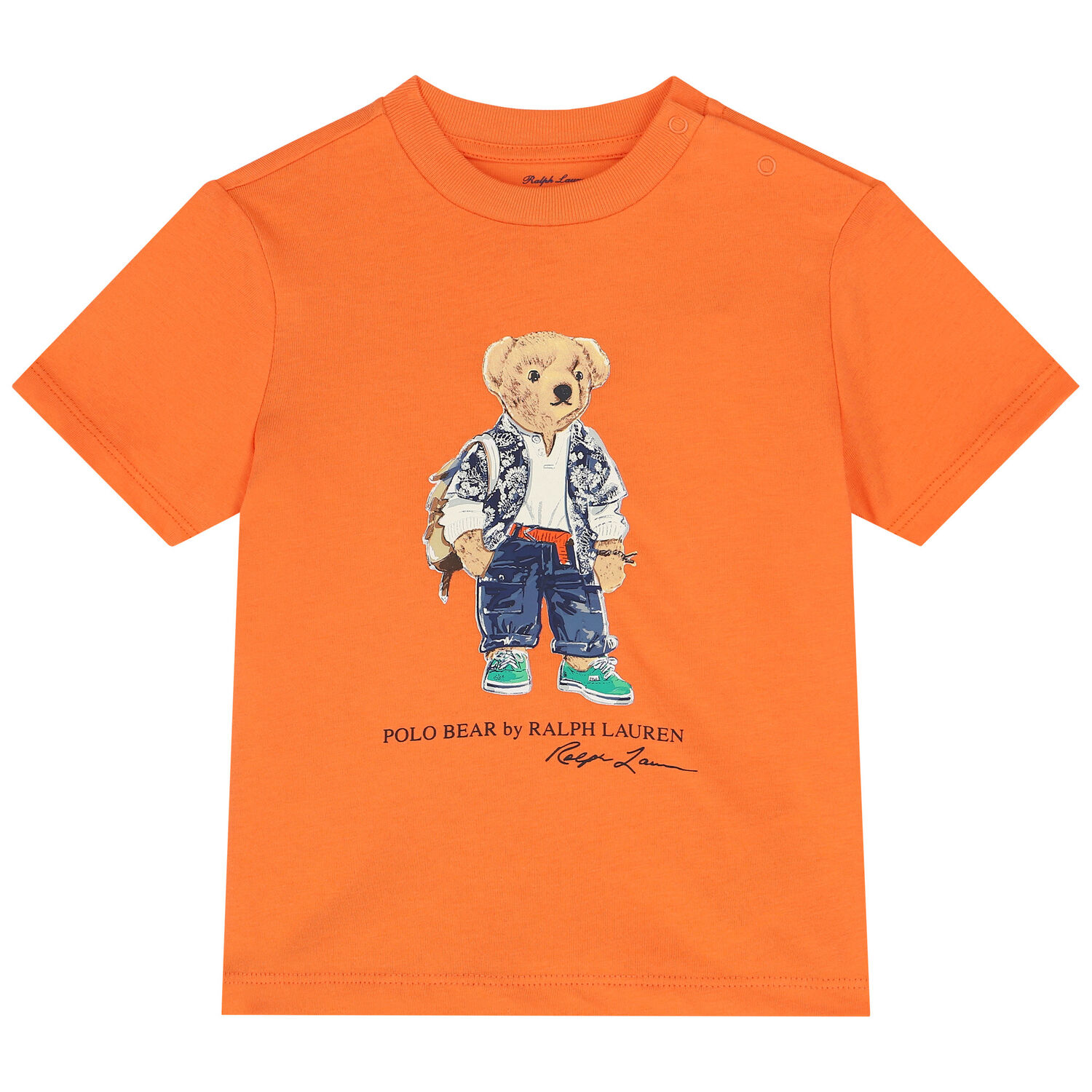 Baby Boys Orange & Navy Blue Shorts Set, 1, hi-res