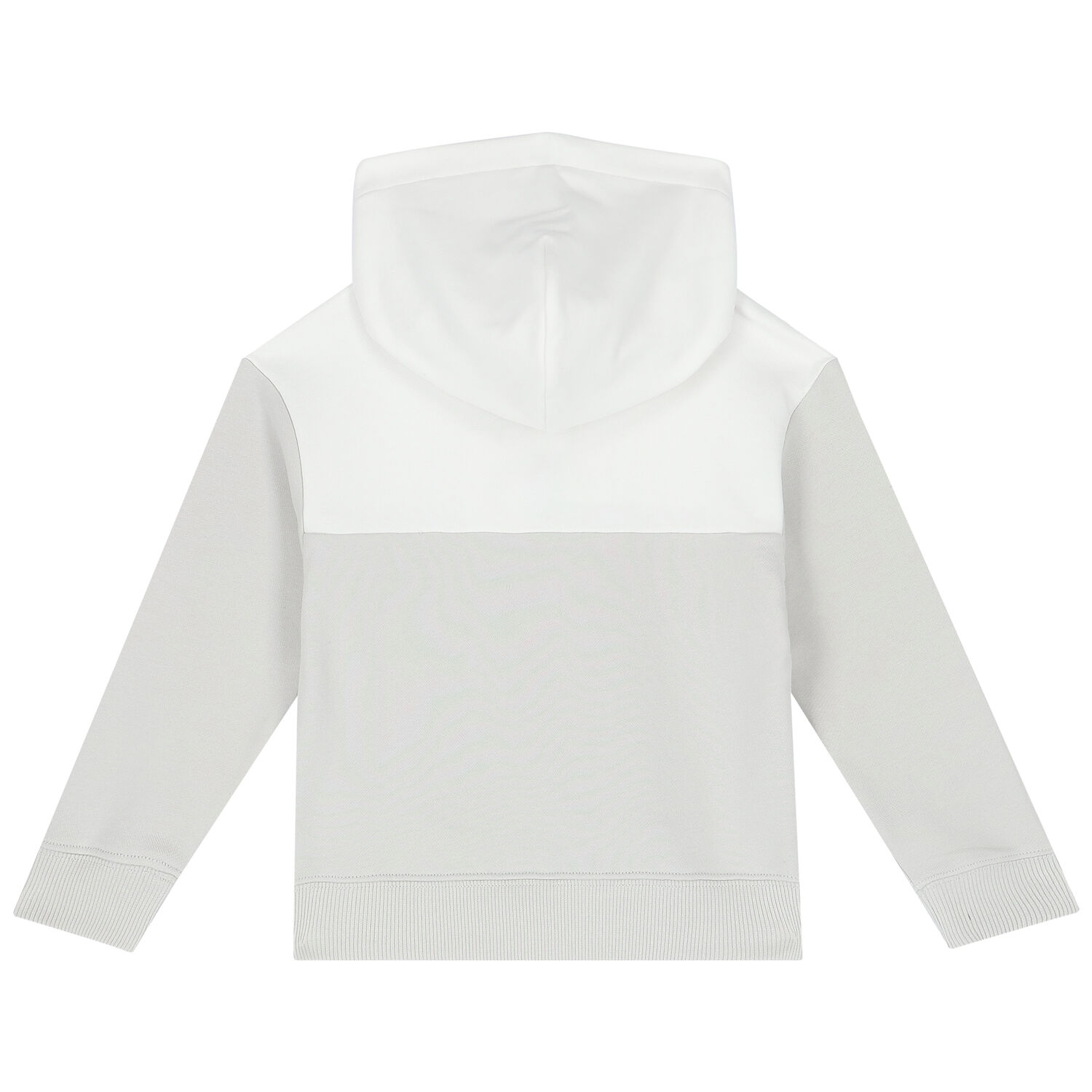 Boys White & Grey Logo Hooded Top, 1, hi-res image number null