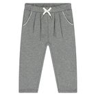 Younger Girls Grey Logo Joggers, 1, hi-res