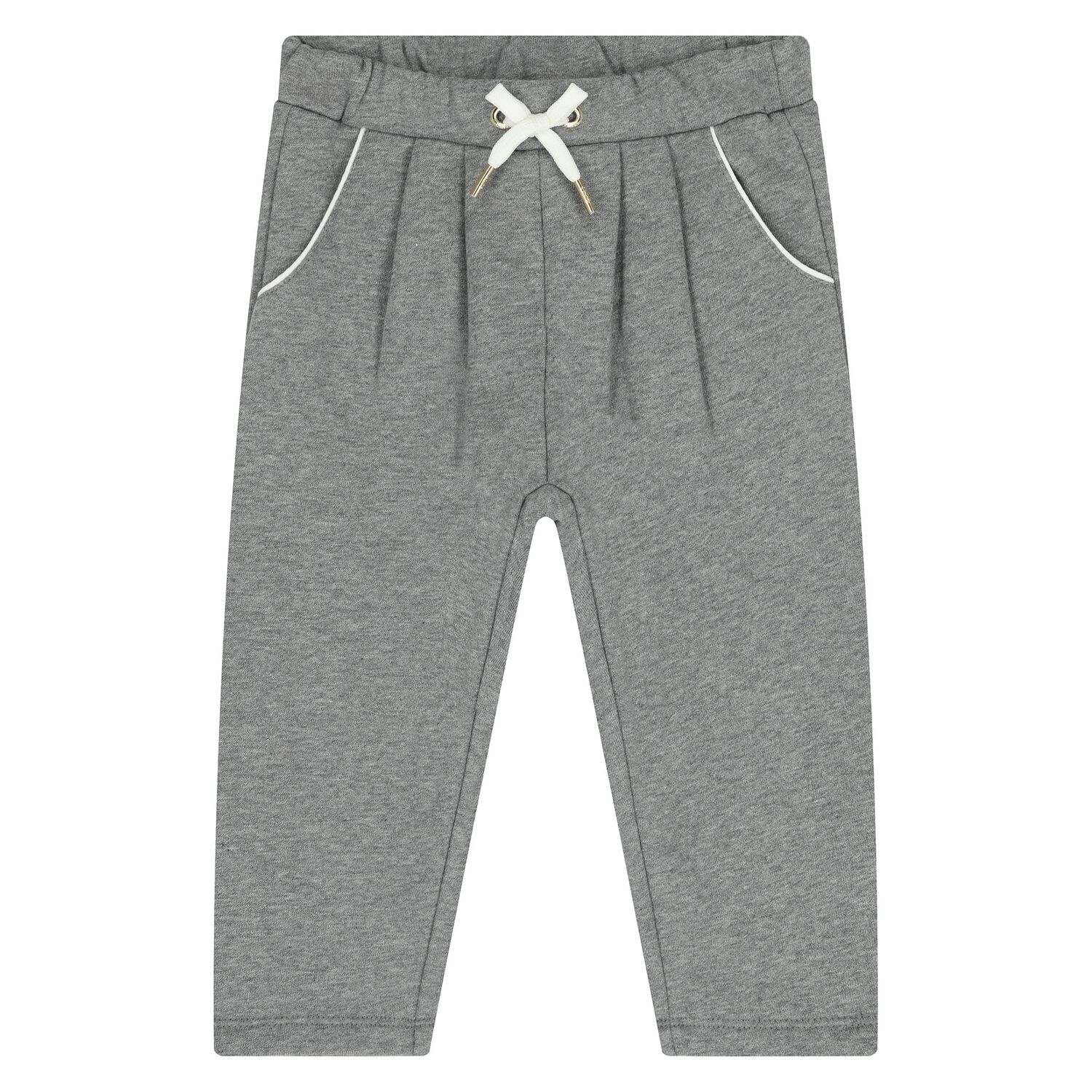 Younger Girls Grey Logo Joggers, 1, hi-res