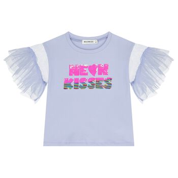 Girls Purple Sequin Tulle T-Shirt