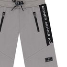 Boys Grey Logo Shorts, 2, hi-res