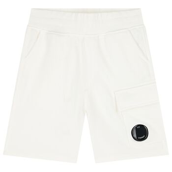 Boys White Logo Shorts