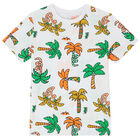 Boys White Palm Tree T-Shirt, 1, hi-res