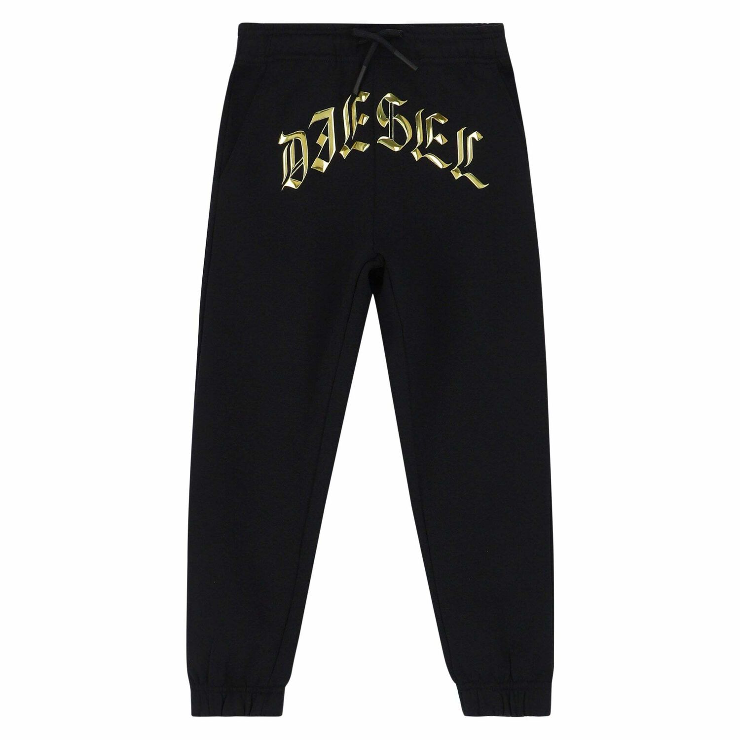Black & Gold Logo Joggers, 1, hi-res