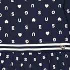 Girls Navy Blue Logo Hooded Dress, 1, hi-res