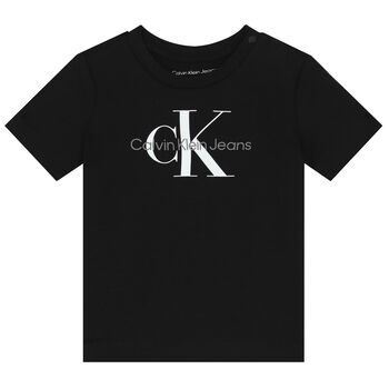 Younger Boys Black Logo T-Shirt