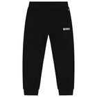 Boys Black Logo Joggers, 1, hi-res