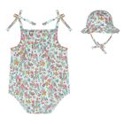 Baby Girls Green Floral Bodysuit Set, 1, hi-res