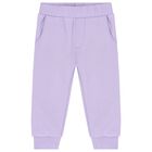 Younger Girls Purple Logo Tracksuit, 1, hi-res