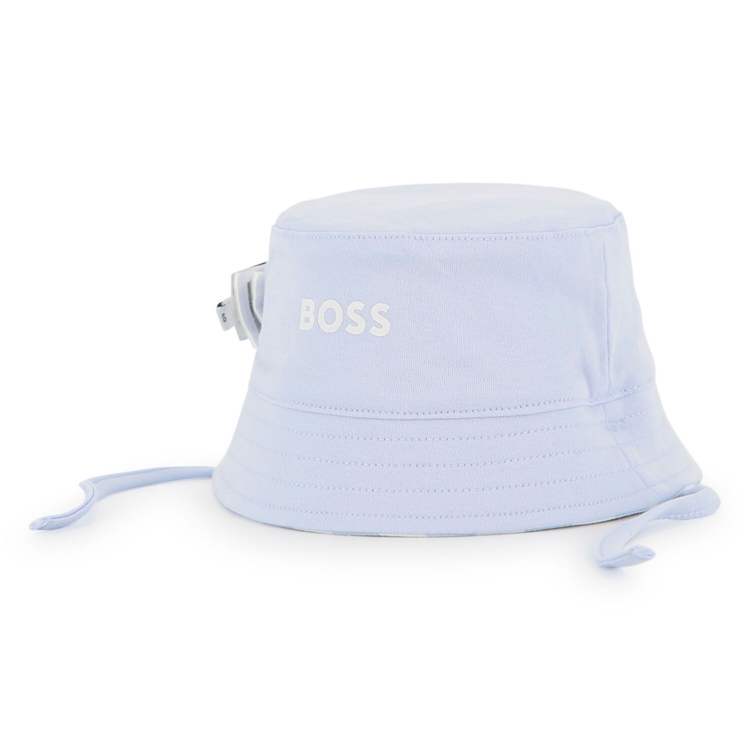 Baby Boys Blue & White Striped Logo Hat, 1, hi-res