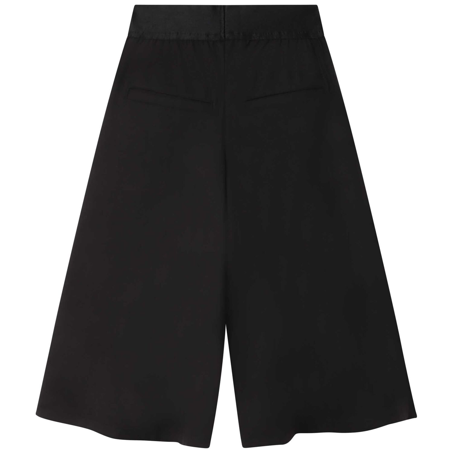 Girls Black Logo Wide Leg Trousers, 1, hi-res
