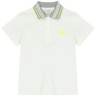Boys Ivory Logo Polo Shirt, 1, hi-res