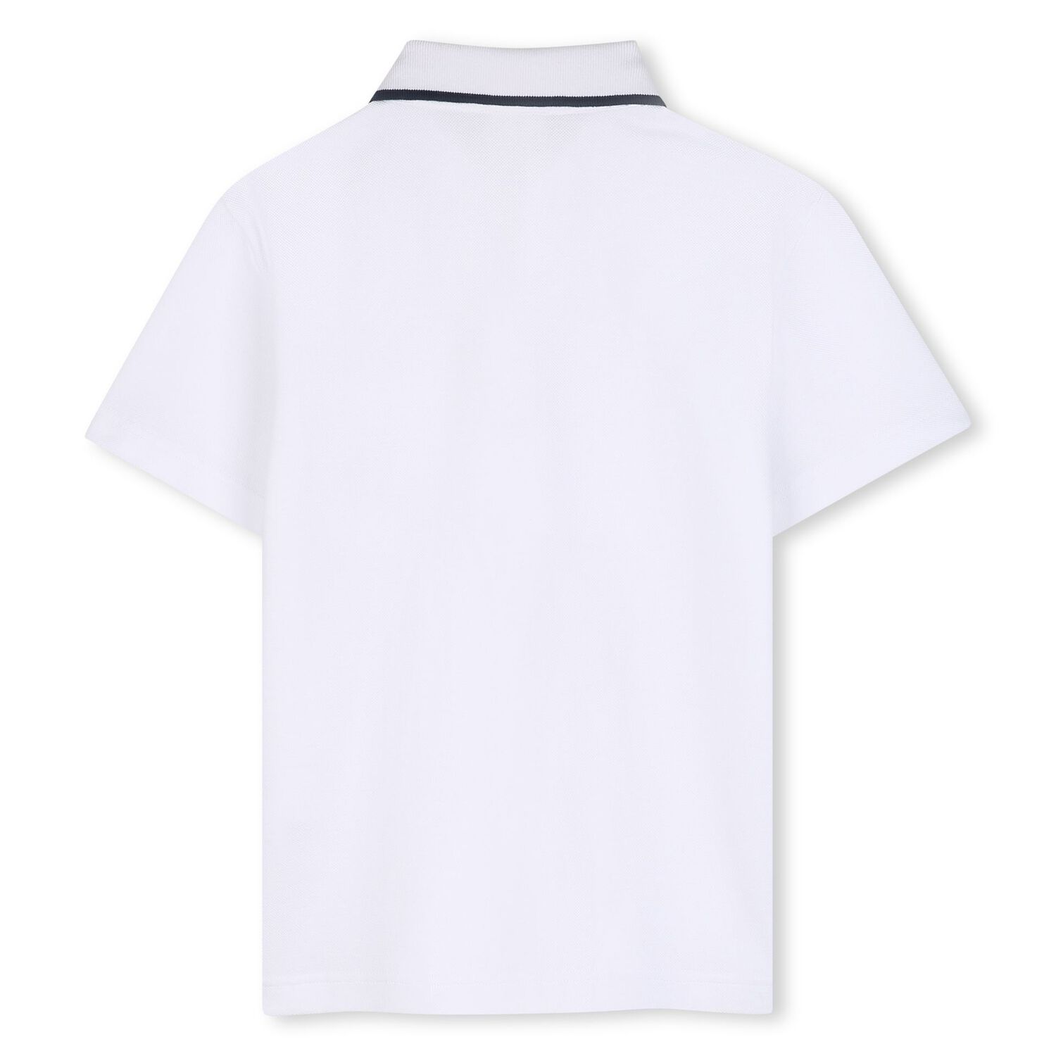 Boys White Logo Polo Shirt, 1, hi-res
