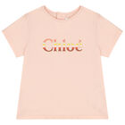 Younger Girls Pink Logo T-Shirt, 1, hi-res