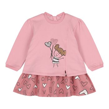 Baby Girls Pink Doodle Dress