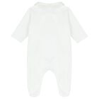 White Logo Babygrow, 3, hi-res