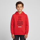 Boys Red Logo Hooded Top, 1, hi-res