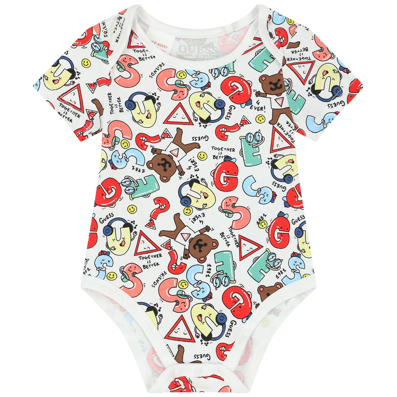 Baby Boys White Logo Bodysuits ( 3-Pack ), 1, hi-res