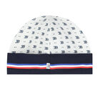 Baby Boys White & Navy Logo Hat, 1, hi-res