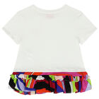 Girls Ivory Logo T-Shirt, 1, hi-res