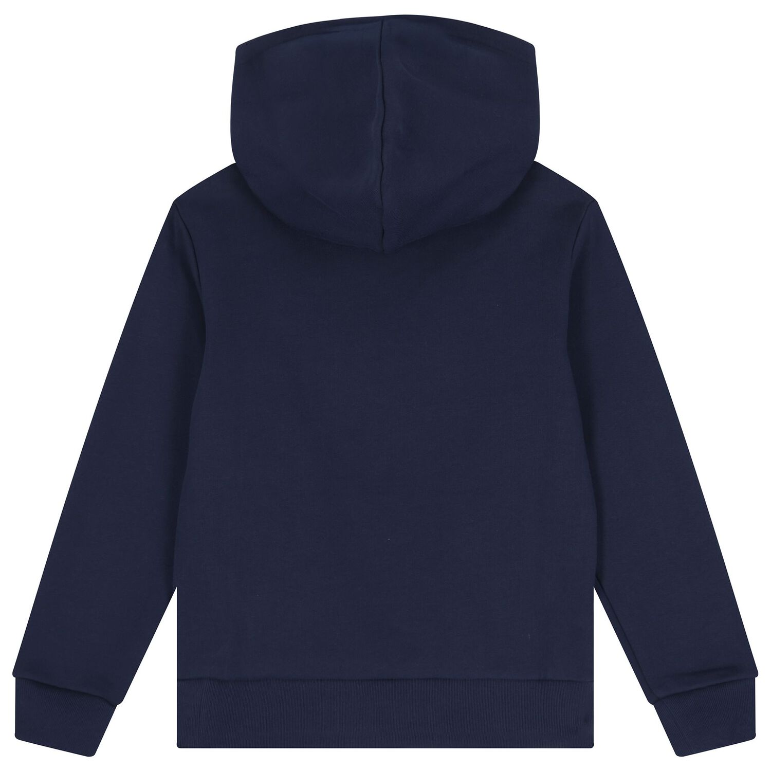 Boys Navy Blue Logo Hooded Top, 1, hi-res