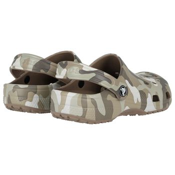 Black & Grey Classic Camo Clogs Sandals