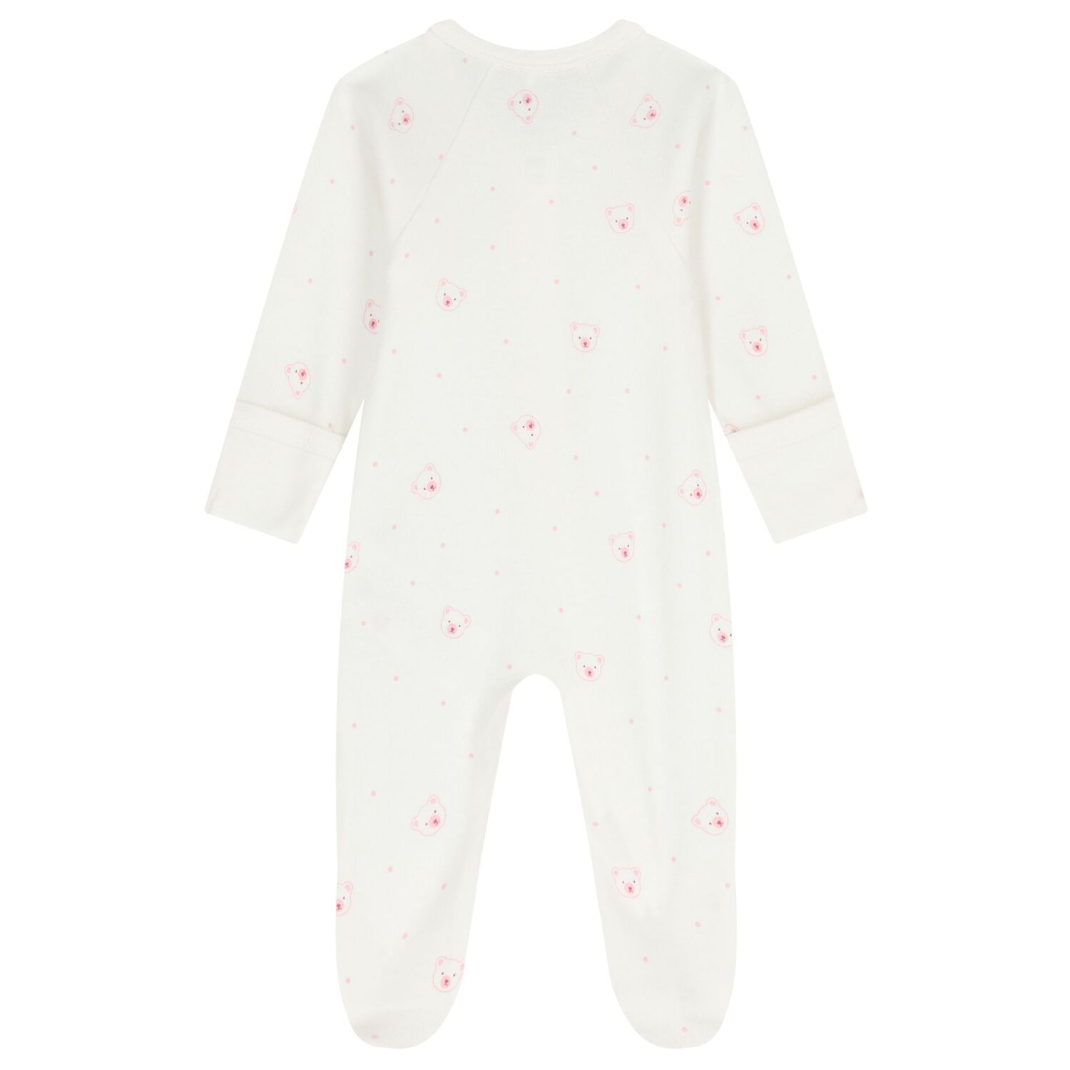 Baby Girls White & Pink Babygrows ( 4 Pack ), 2, hi-res