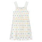 Girls White Tulle Star Dress, 1, hi-res