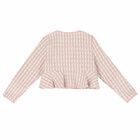 Girls White & Pink Tweed Jacket, 1, hi-res