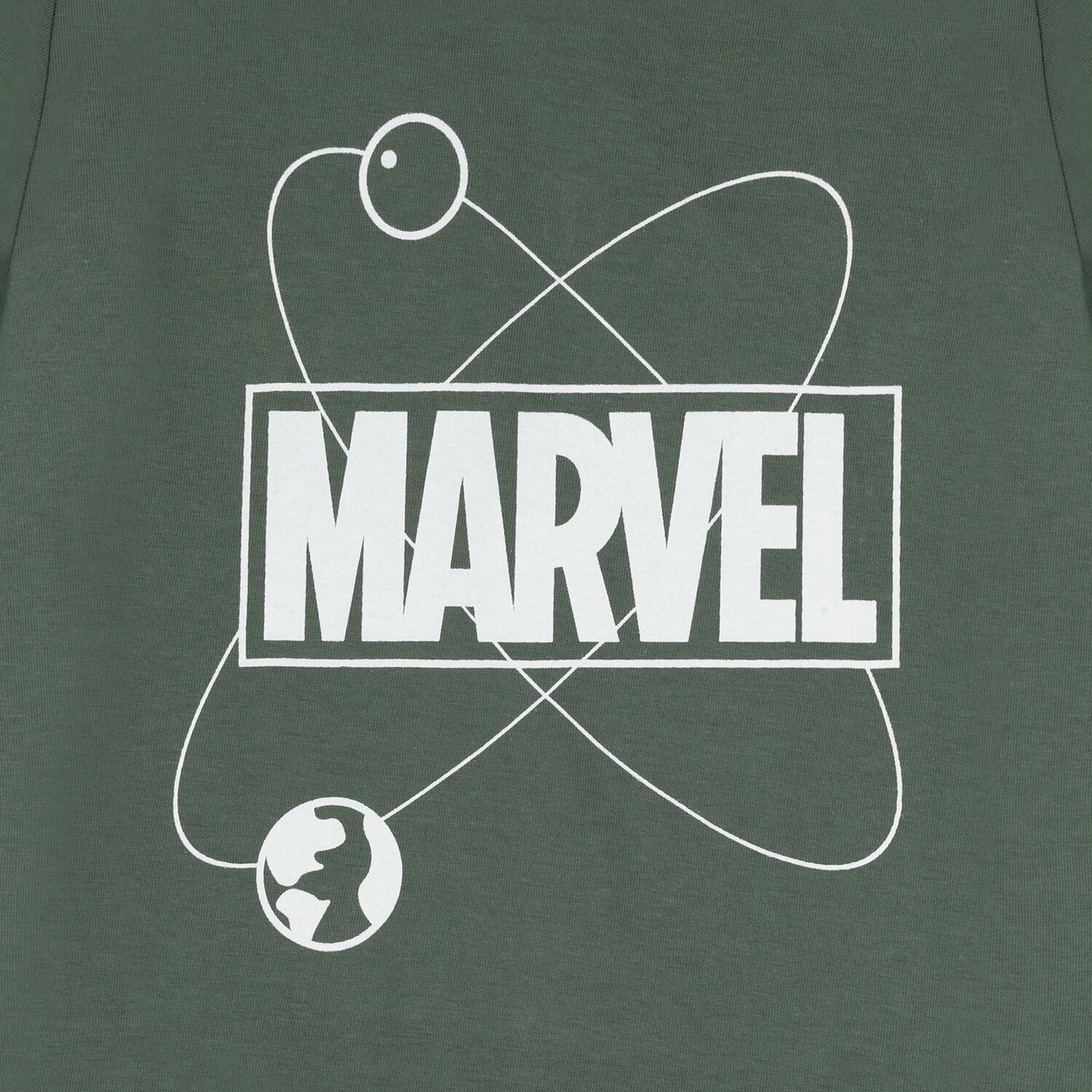 Boys Green & Grey Marvel Pyjamas, 2, hi-res