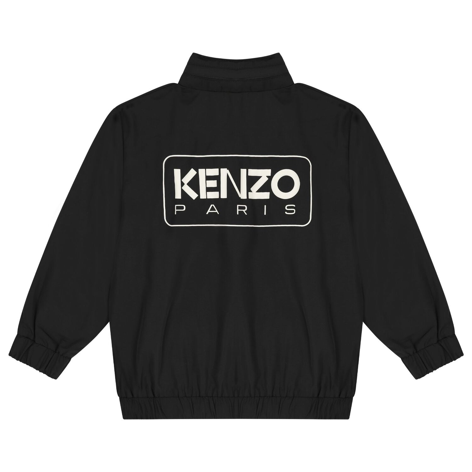 Black Logo Hooded Jacket, 1, hi-res