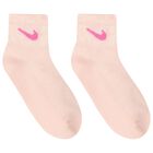 Girls White & Pink Logo Socks ( 6-Pack ), 1, hi-res