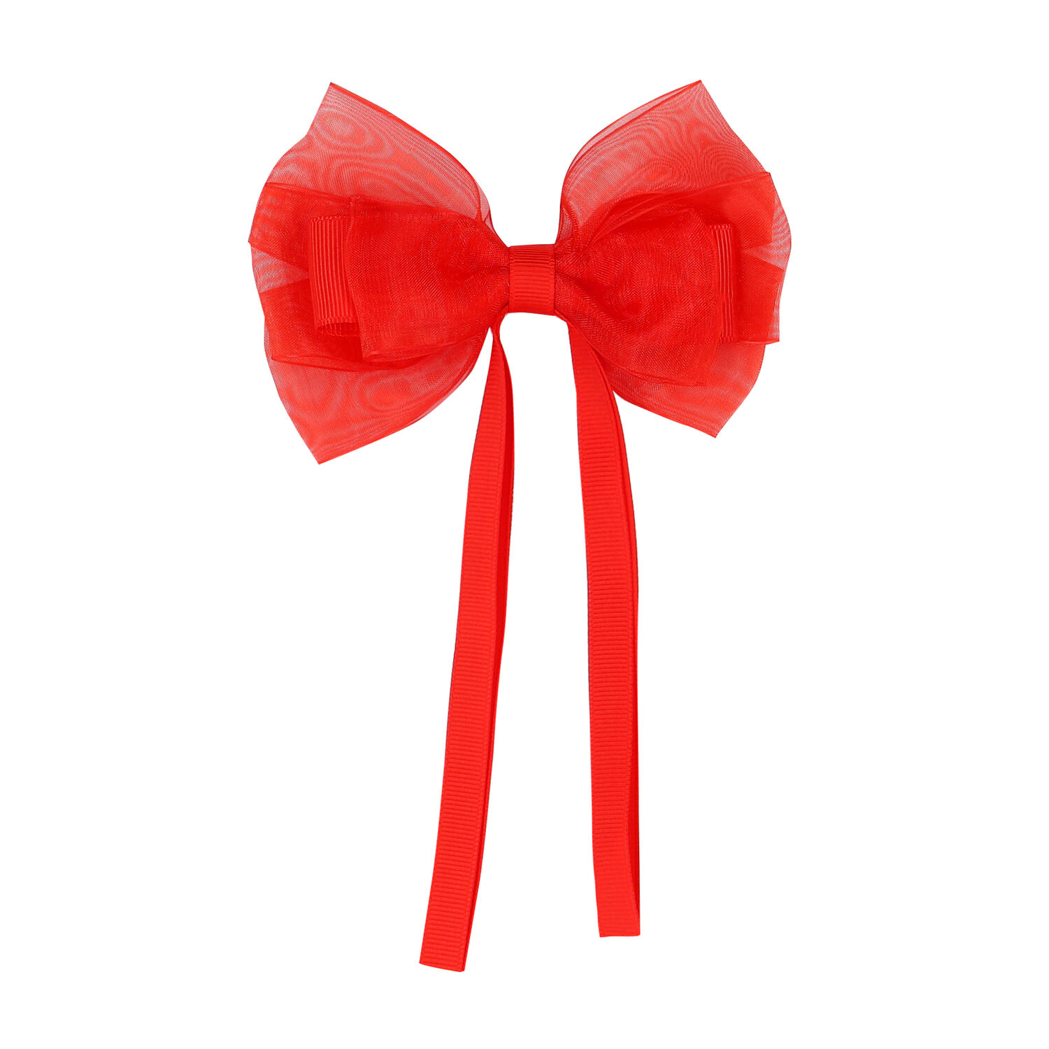 Girls Red Bow Hair Clip, 1, hi-res image number null