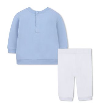 Younger Boys Blue & White Logo Tracksuit