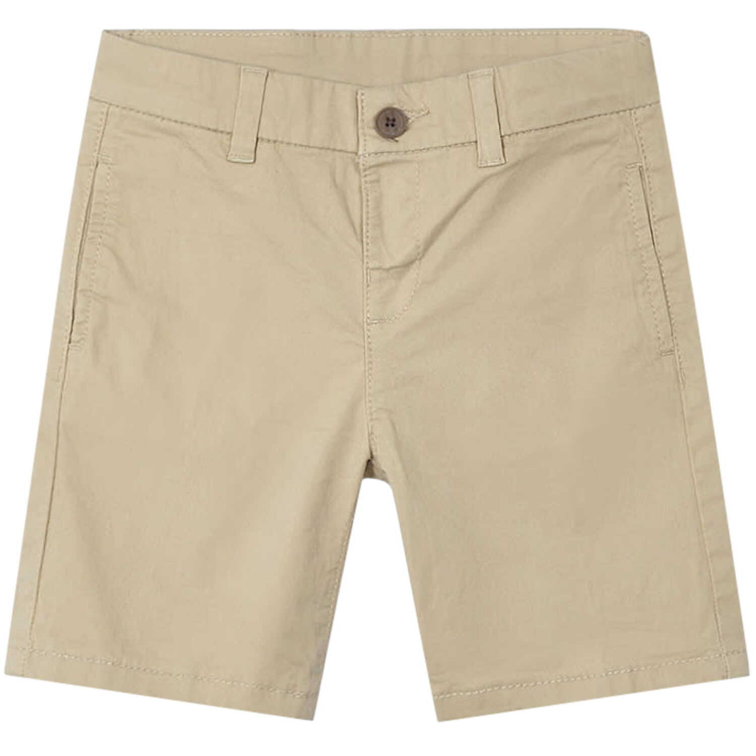 Boys Beige Cotton Twill Shorts, 3, hi-res