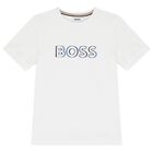 Boys White Logo T-Shirt, 4, hi-res
