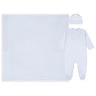 Baby Boys Blue Smocked Babygrow Gift Set, 2, hi-res