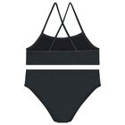 Girls Black Cherry & Teddy Bear Bikini , 1, hi-res