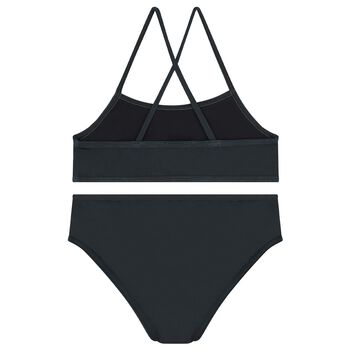 Girls Black Cherry & Teddy Bear Bikini 