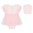 Baby Girls Pink Bodysuit Dress Set, 1, hi-res