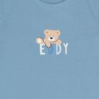 Baby Boys Blue & White Teddy Bear Shorts Set, 2, hi-res