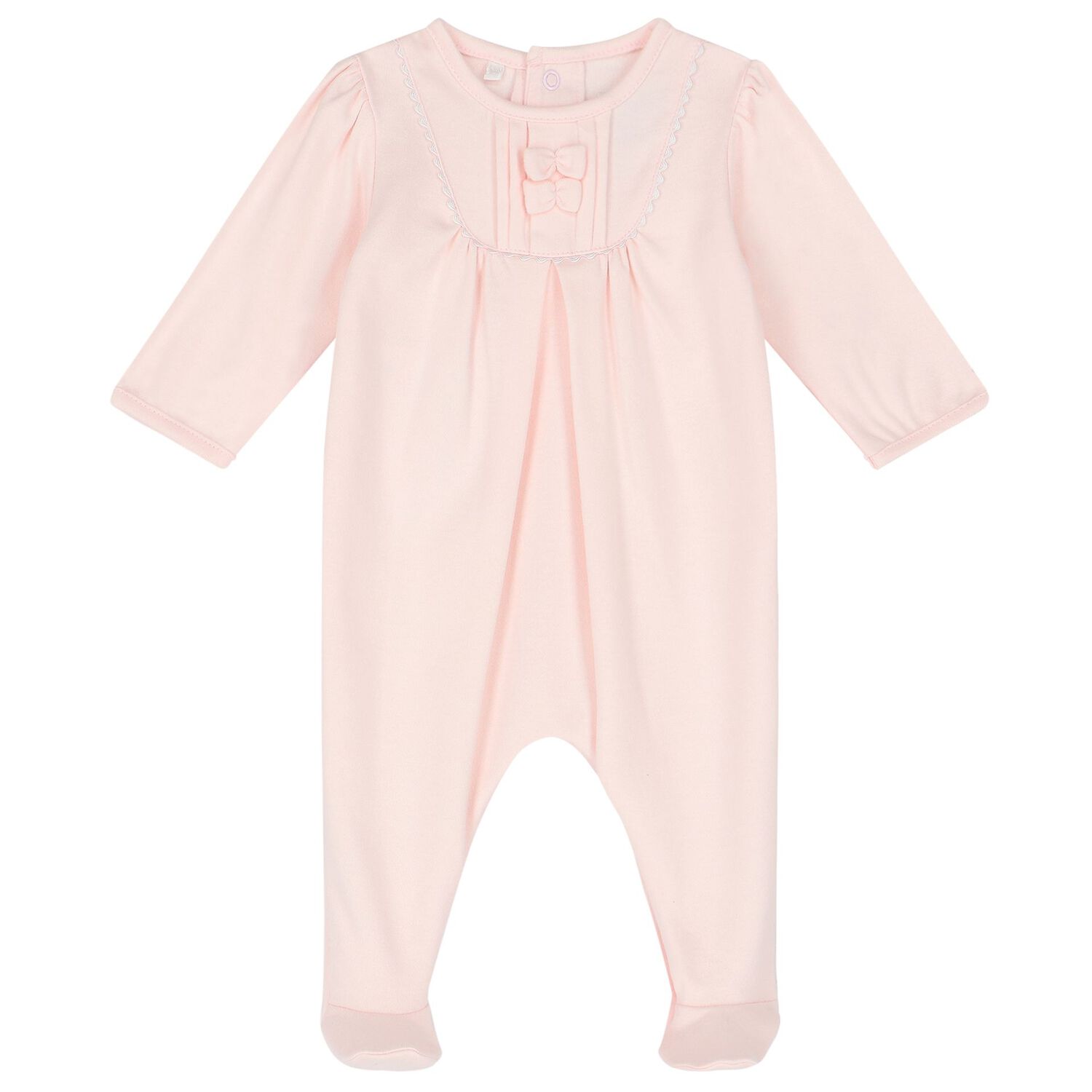 Baby Girls Pink Cotton Babygrow Set, 1, hi-res