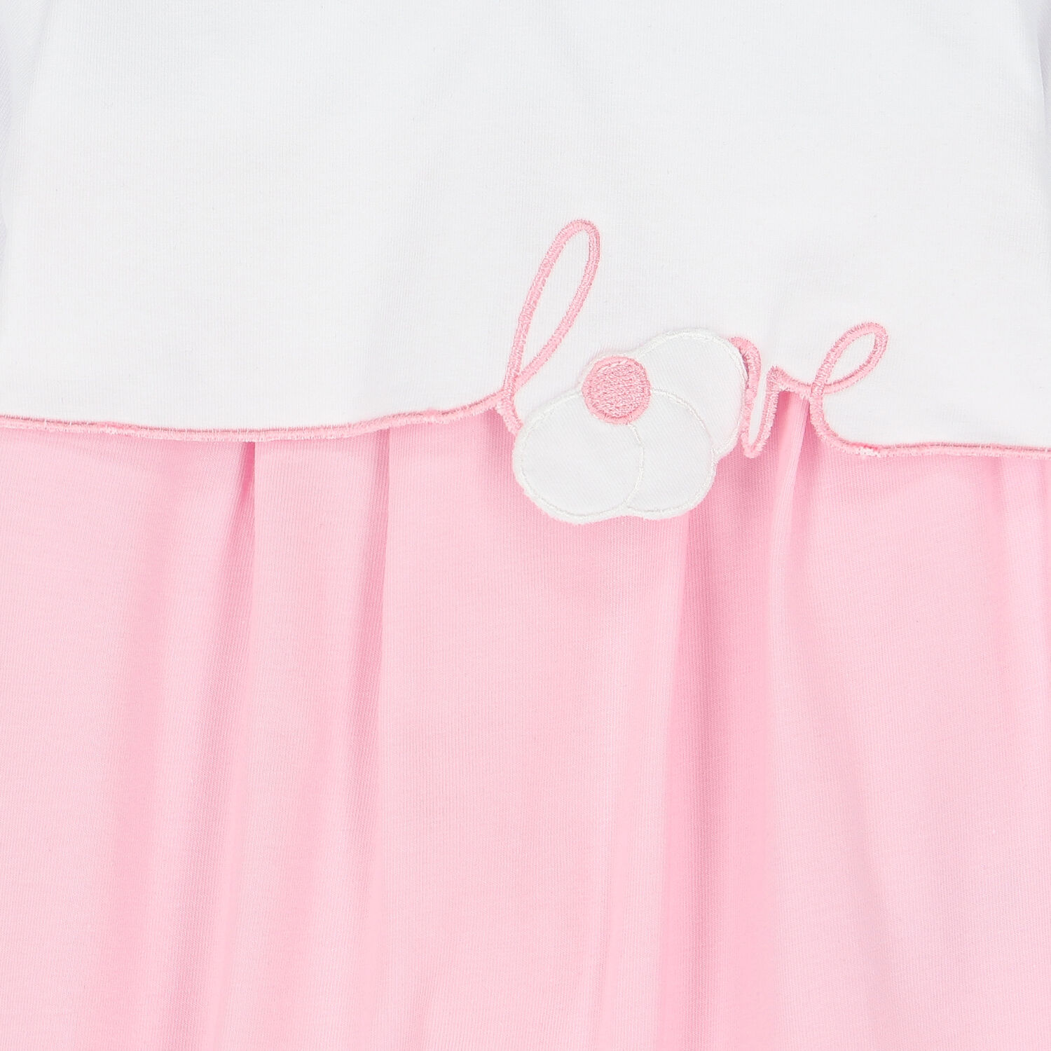 Baby Girls White & Pink Love Babygrow, 1, hi-res image number null