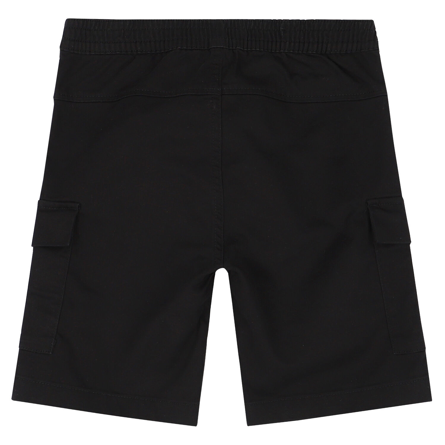 Boys Black Logo Cargo Shorts, 1, hi-res