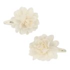 Girls Ivory Flower Hairclips ( 2-Pack ), 4, hi-res